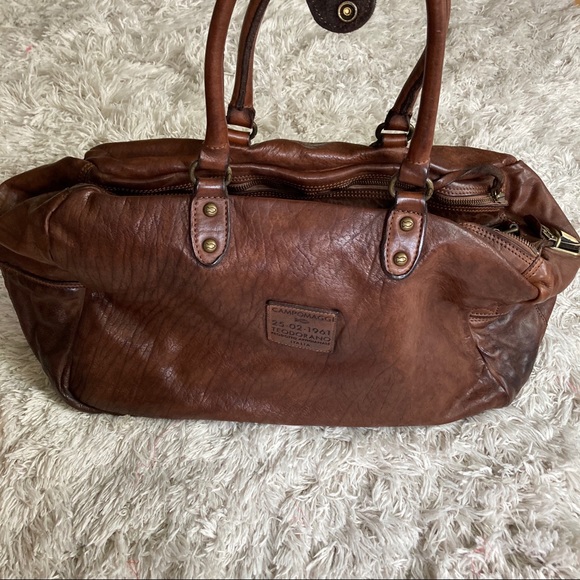NWT Campomaggi Italian leather weekender bag - Picture 2 of 12